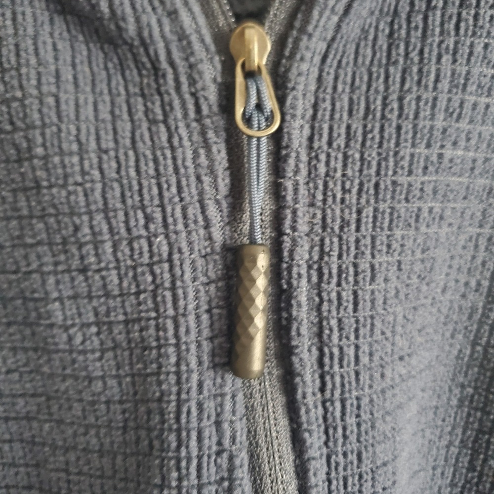 The North Face Mens XL Navy Blue Waffle Grid Fleece Quarter Zip Pullover - Picture 4 of 9